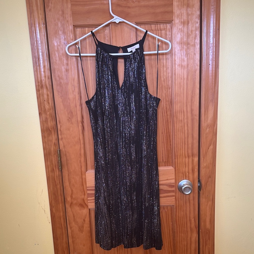 Candie's Black and Silver Shimmering Dress